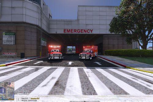 [4K] 2015 DOWNCOLDKILLER Ford Rescue Authentic Los Angeles Ambulance Texture {LSPDFR}